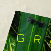 GREEN Zw Palmetto Beach Towel Strandlaken (In situ)