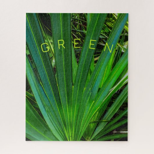 GREEN Zw Palmetto Puzzle Legpuzzel (Verticaal)