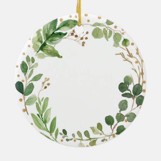 Greenary First Kerstmis Engaged Ornament Gift (Achterkant)