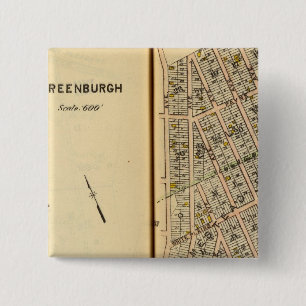 Greenburg, New York 12 Vierkante Button 5,1 Cm