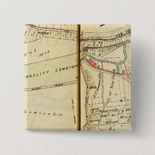 Greenburg, New York 3 Vierkante Button 5,1 Cm