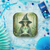GreenCrystalWitch Papieren Bordje (Feest)
