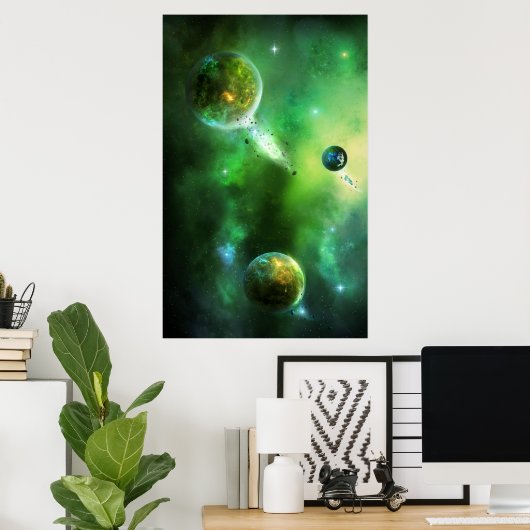 Greenday Galaxy Poster (Thuiskantoor)