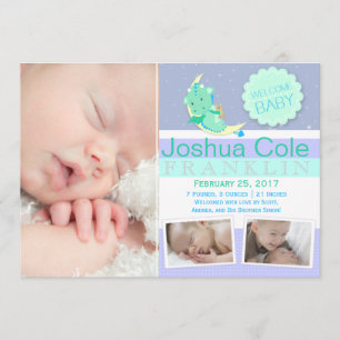 GreenDragon-fotogeboorteaankondiging Aankondiging