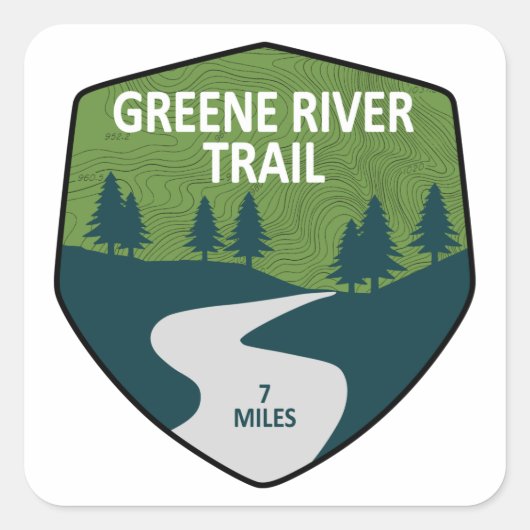 Greene River Trail Pennsylvania Vierkante Sticker (Voorkant)
