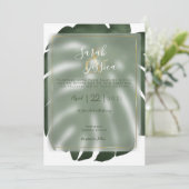 Greenera Monstera Tropical Water Color Kaart (Staand voorkant)