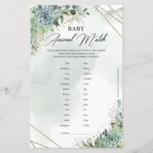 Greenerij succulents gold lijst Baby Match