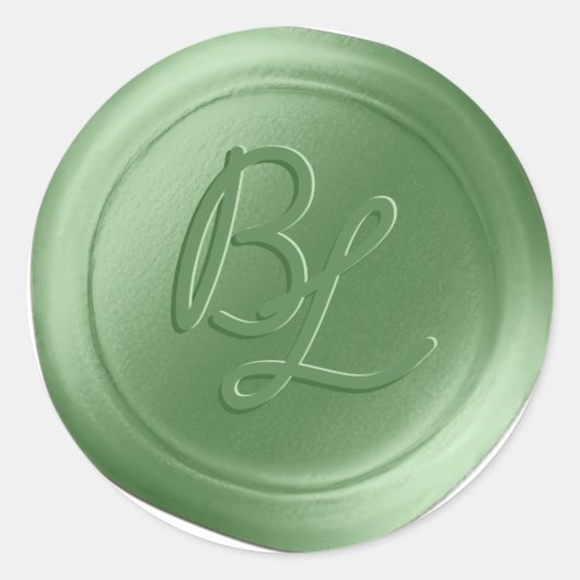 Greenery 2 Letter Monogram Wax Seal Stickers (Voorkant)