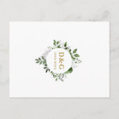 Greenery 50th Wedding Jubileum Opslaan De Datum Briefkaart (Achterkant)