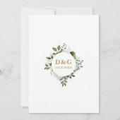 Greenery 50th Wedding Jubileum Opslaan De Datum Save The Date (Achterkant)