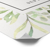 Greenery 70e bruiloft Jubileum Welkomstbord Poster (Hoek)