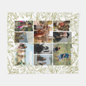 Greenery 9 Photo Collage Personalized  Fleece Deken (Voorkant (Horizontaal))