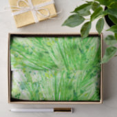 Greenery abstract waterverf, kunststofpapier tissuepapier (Geschenk)