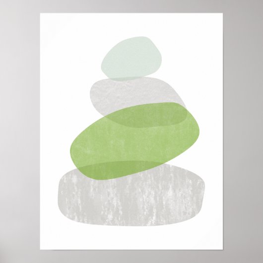 Greenery abstracte druk op het poster (Voorkant)