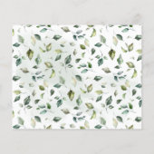 Greenery Advice for Mam & Pap Baby shower card Flyer (Achterkant)