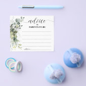 Greenery Advice for Mam & Pap Baby shower card Flyer (Enkel)