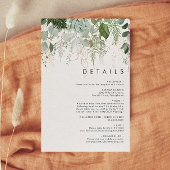 Greenery and Gold Leaf - Kaart met gegevens over d