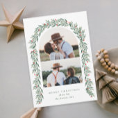 Greenery Arch Modern Script 2 Feestdagenkaart