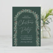 Greenery Arch Modern Script-kerstfeest Kaart (Staand voorkant)