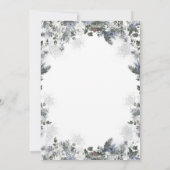 Greenery Arctic Animals Winter Baby shower Invite Kaart (Achterkant)