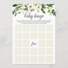 Greenery Baby Bingo Cards voor Baby shower Kaart