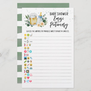 Greenery Baby is het brouwspel Emoji Pictionary