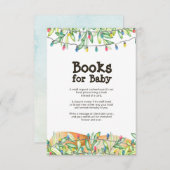 Greenery Baby shower Book Request Enclosure Card Kaart (Voorkant / Achterkant)