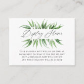 Greenery Baby shower Display Shower Informatiekaartje (Voorkant)