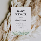 Greenery Baby shower Invitation Kaart