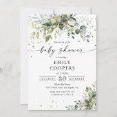 Greenery Baby shower Invitation Kaart (Voorkant)