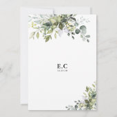 Greenery Baby shower Invitation Kaart (Achterkant)