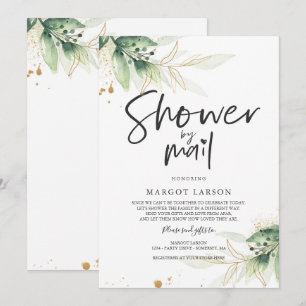 Greenery Baby shower op uitnodiging per post