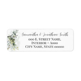 Greenery Baby shower Return Address Label