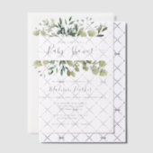 Greenery Baby shower Vellum Uitnodigingen (Offset (Uitnodiging))