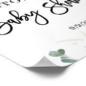 Greenery Baby shower Welkom Poster (Hoek)