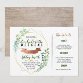 Greenery Bachelorette Itinerary Kaart (Voorkant / Achterkant)