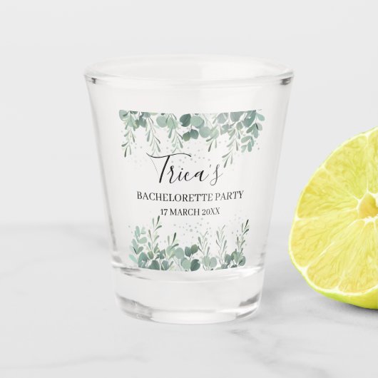 Greenery Bachelorette Party Shot Glass Shot Glas (Voorkant)