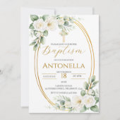 Greenery Baptism Invitation (Devant)