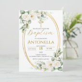 Greenery Baptism Invitation (Debout devant)