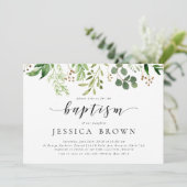 Greenery Baptism waterverf Baptism-2 Kaart (Staand voorkant)