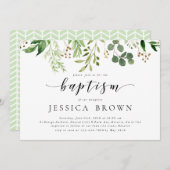 Greenery Baptism waterverf Baptism-2 Kaart (Voorkant / Achterkant)