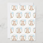 Greenery Bear Baby Shower Kaart (Achterkant)