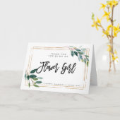 Greenery Bedankt dat je mijn bloemenmeisjeskaart b Kaart (Gele Bloem)