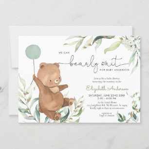 Greenery Beer Ballon Genderneutraal Baby shower Kaart