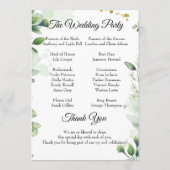 Greenery Best Day Ever Program Invitation Programma (Achterkant)