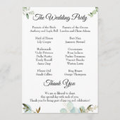 Greenery Best Day Ever Program Invitation Programma (Achterkant)