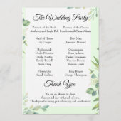 Greenery Best Day Ever Program Invitation Programma (Achterkant)