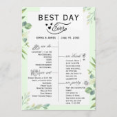 Greenery Best Day Ever Program Invitation Programma (Voorkant)