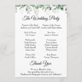 Greenery Best Day Ever Programma Uitnodiging (Achterkant)