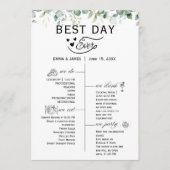 Greenery Best Day Ever Programma Uitnodiging (Voorkant)